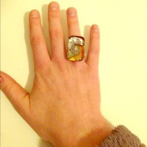 Authentic murano glass ring. Size 6-7. From Venice