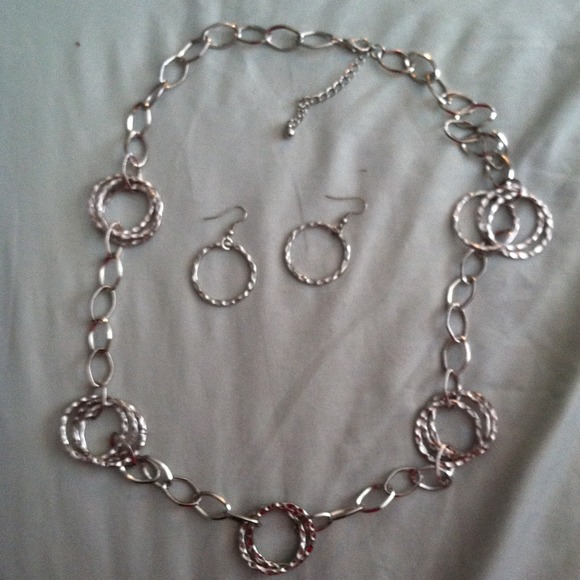 Matching earrings and necklace set