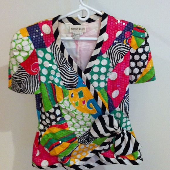Sequined cocktail top. Morton & Myles.