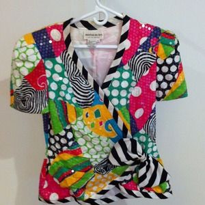 Sequined cocktail top. Morton & Myles.