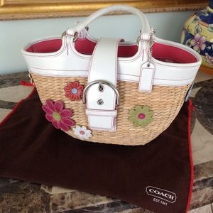 Coach Adorable Spring Straw Purse