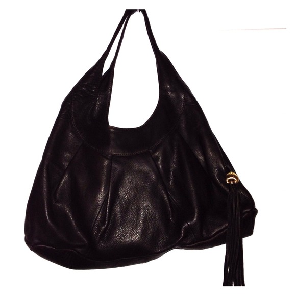Black leather purse