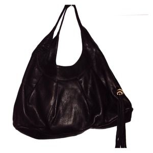 Black leather purse