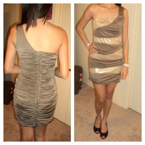 ✂Price Cut✂Brown Simple Dress with sequined - Picture 1 of 3