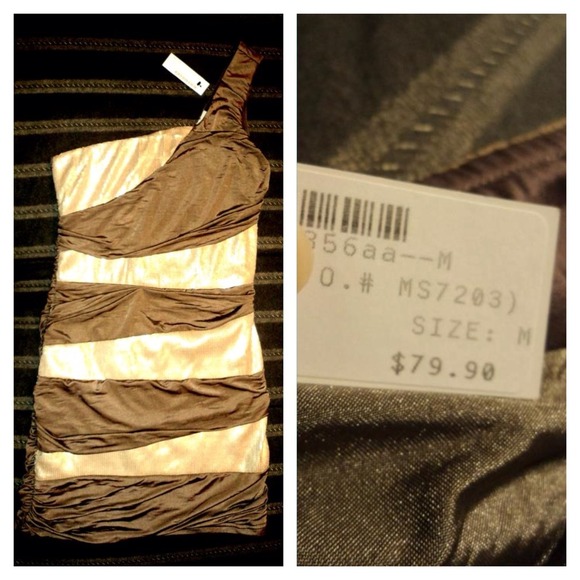 ✂Price Cut✂Brown Simple Dress with sequined - Picture 3 of 3