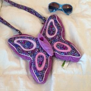 Girls butterfly purse