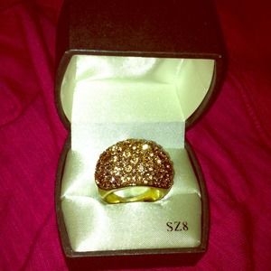 Gold champagne cocktail ring