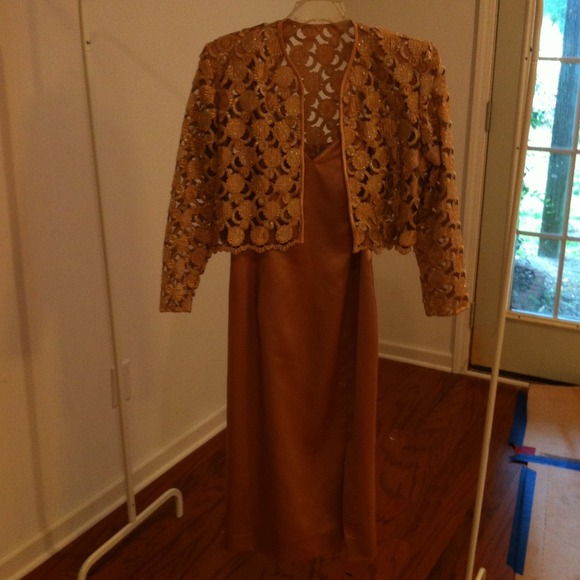 Evening cocktail dress and jacket.