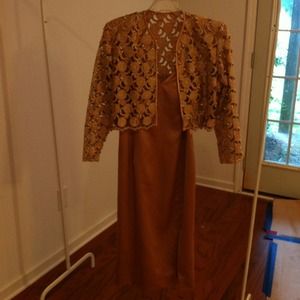 Evening cocktail dress and jacket.