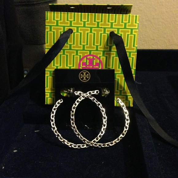 Tory Burch Jewelry - Authentic Tory Burch Hoop Earrings RESERVED