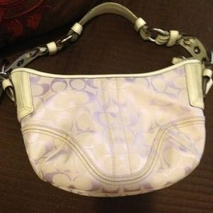 Purple and white Coach Bag