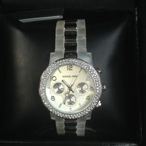 Michael Kors clear and silver watch