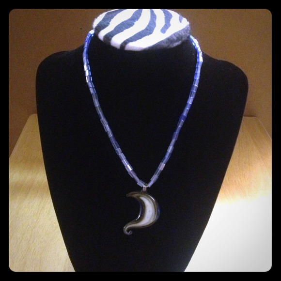Blue moon necklace