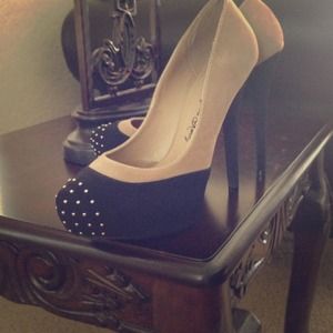 Beige and Black heels