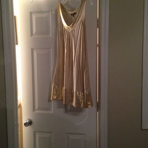 Gold cocktail dress