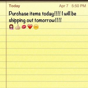 PURCHASE ITEMS TODAY!