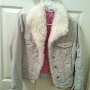 White corduroy jacket size small