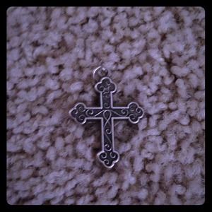 Sterling silver cross charm