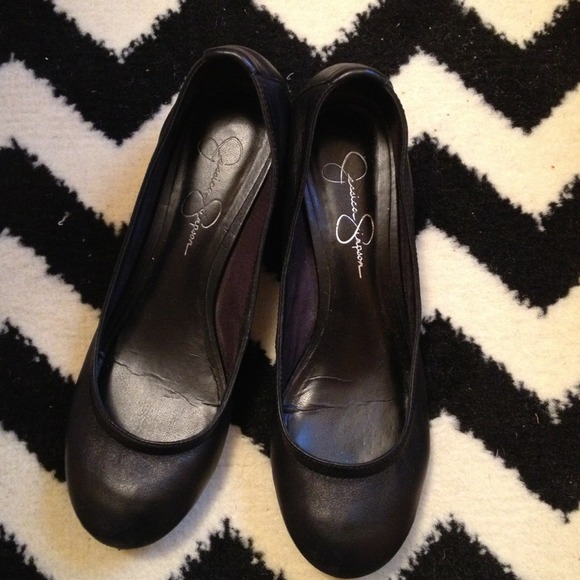 SOLD-Black Jessica Simpson wedges