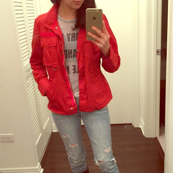 GAP red windbreaker