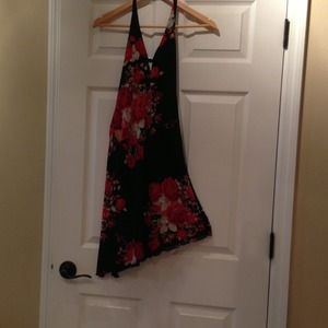 Beautiful black and red dress with flower print