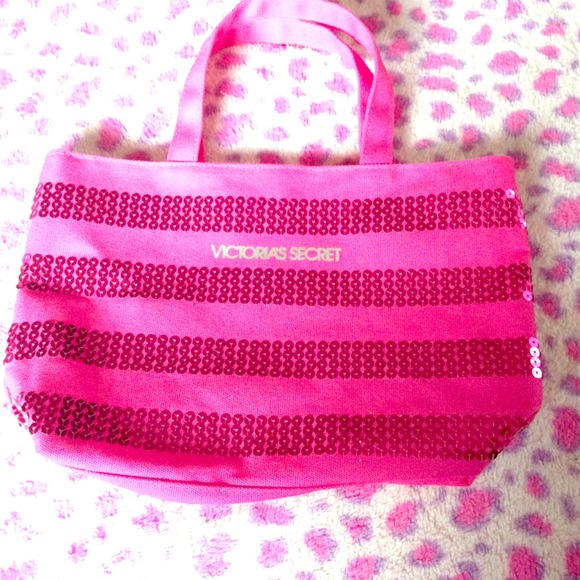 Victoria's Secret Small Sequined Hot Pink - Picture 1 of 1