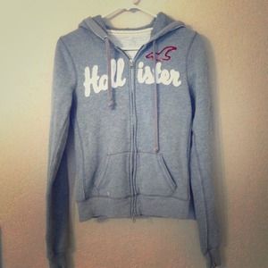 Hollister Grey Hoodie Sweatshirt