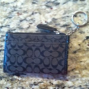 Coach key chain card holder
