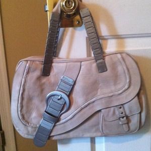 Dior silver strap handbag!