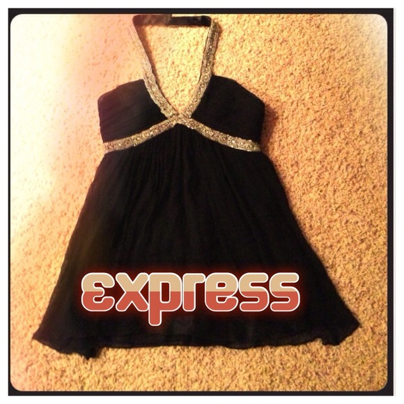 Black dressy top with sequins