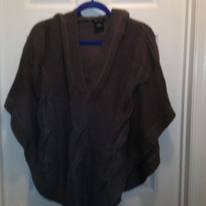 Poncho style sweater