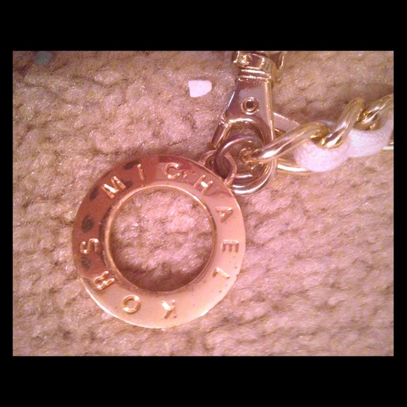 Michael Kors gold and white chain belt