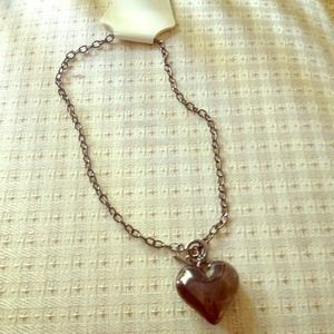 Black heart necklace