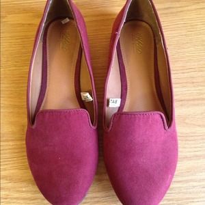 Maroon loafers