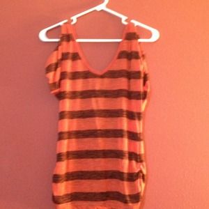 Orange and black striped shirt