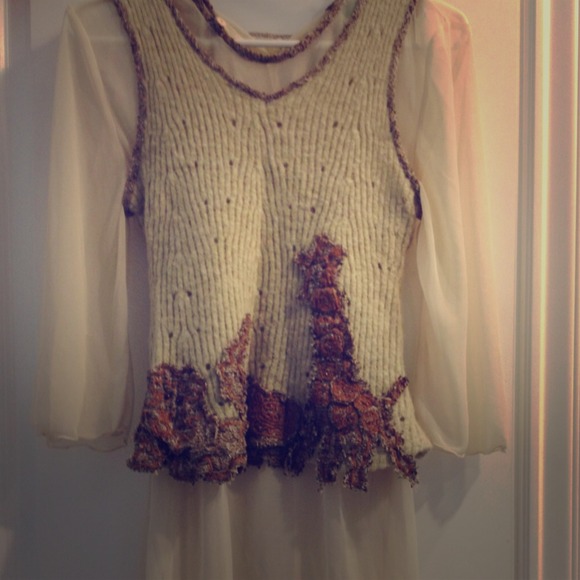 Lace hem dress