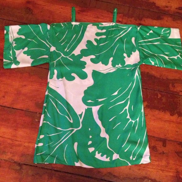 *NWOT* Tibi silk green & white T dress - Picture 2 of 4