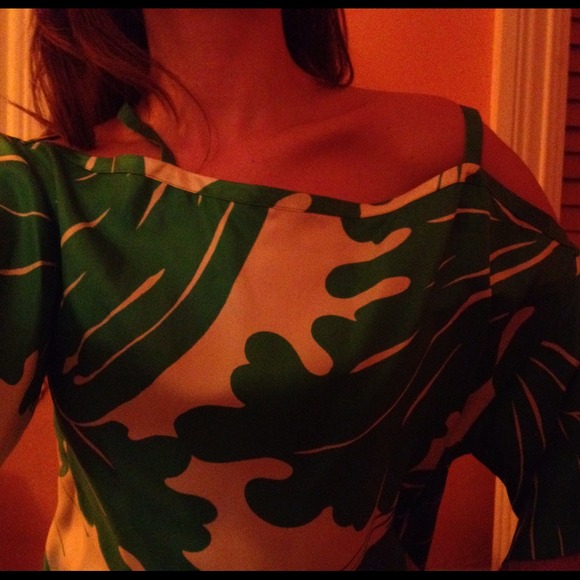 *NWOT* Tibi silk green & white T dress - Picture 4 of 4
