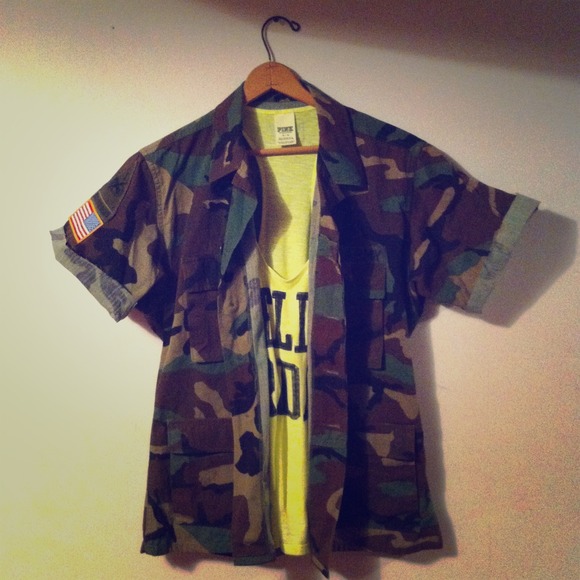short sleeve camo jacket