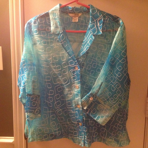 **BUNDLE** - Bryson_3 - Turq blouse&Black sandals