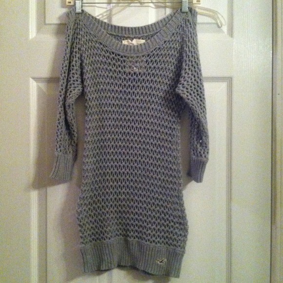 Gray burnout sweater
