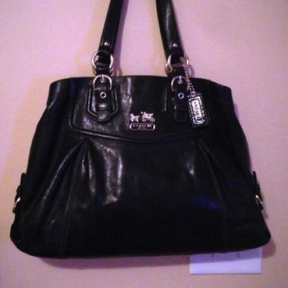 Black leather Coach bag - Picture 3 of 4