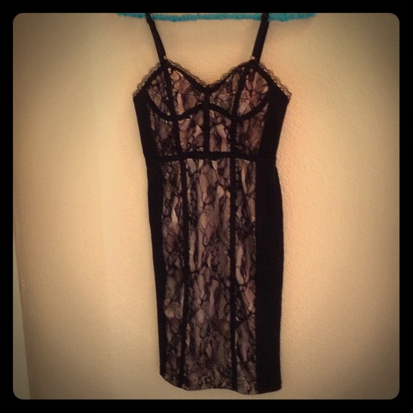 Bebe XXS boudoir going out sexy dress plus bandeau