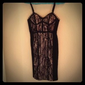 Bebe XXS boudoir going out sexy dress plus bandeau