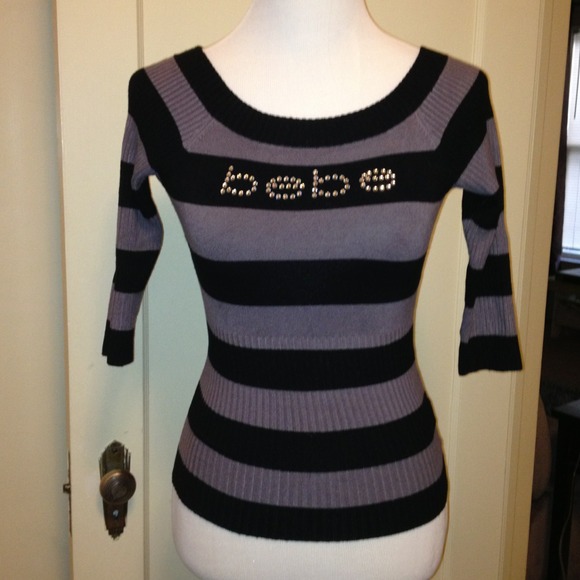 Bebe knit 3/4 sleeve sweater Size S