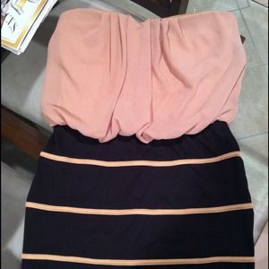 RESERVED Cute Black and Taupe Party Dress