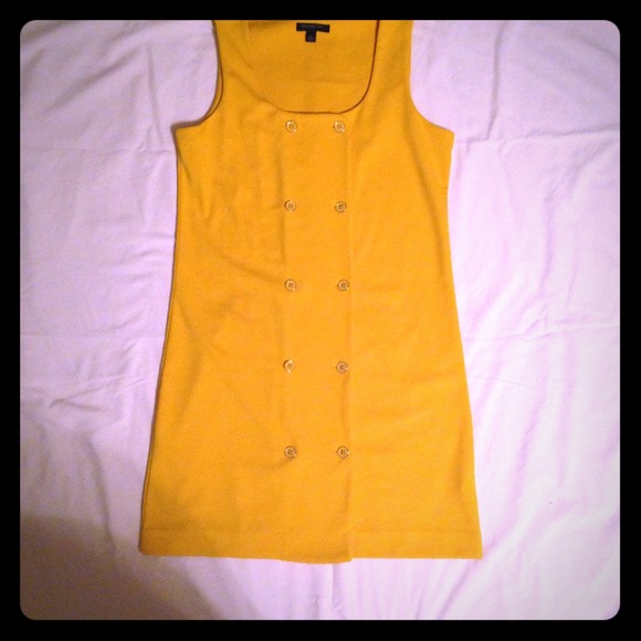 Mustard yellow shift dress