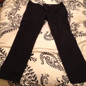 Black "skinny" cargo pants