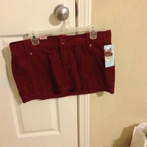 Mossimo burgundy courderoy mini skirt