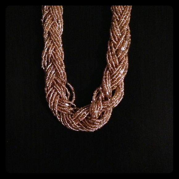 Gold beaded necklace